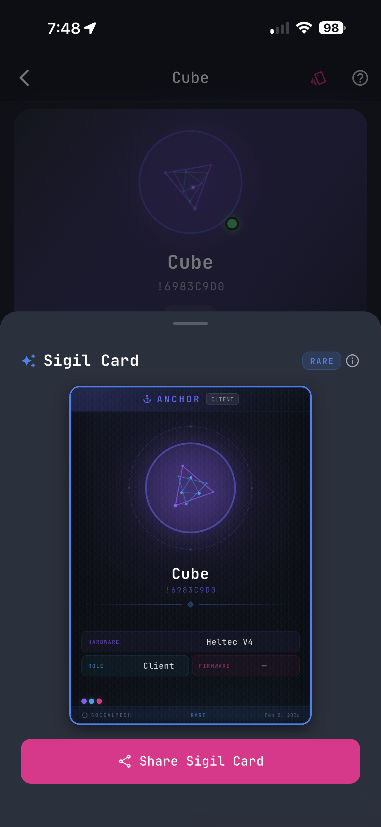 NodeDex node detail